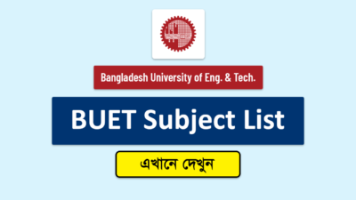 BUET Subject List